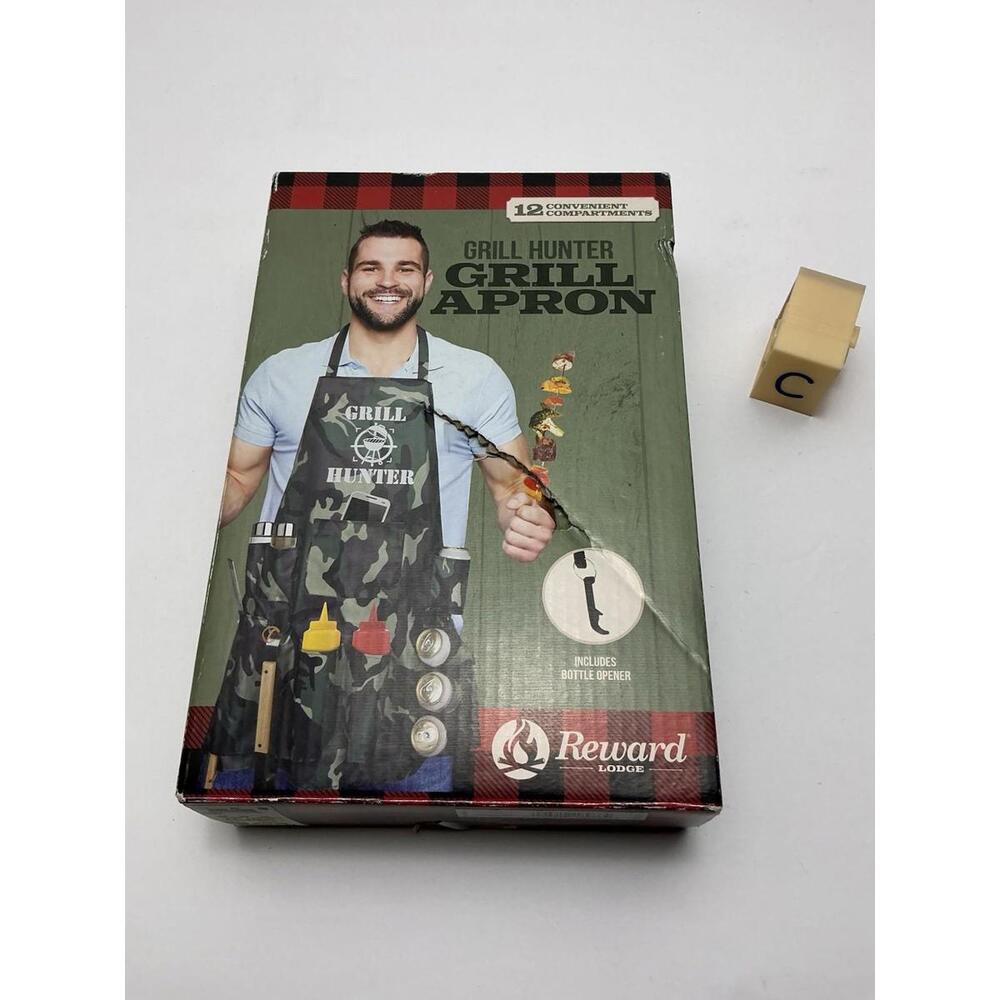 Grill hunter apron camo - beer cans utility BBQ barbecue bottle‎ opener new